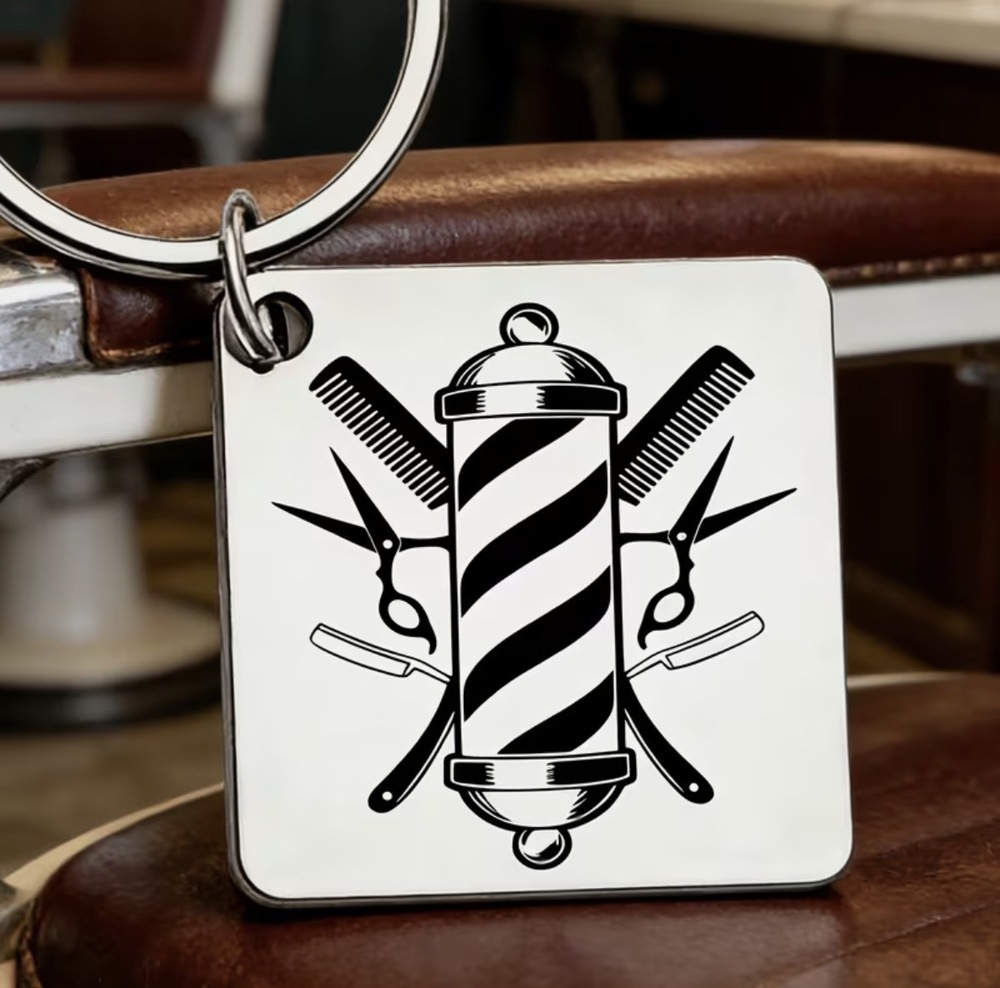 3/$25 Barber Shop Tools Scissors Combs Straight Razors Stainless Steel Keychain